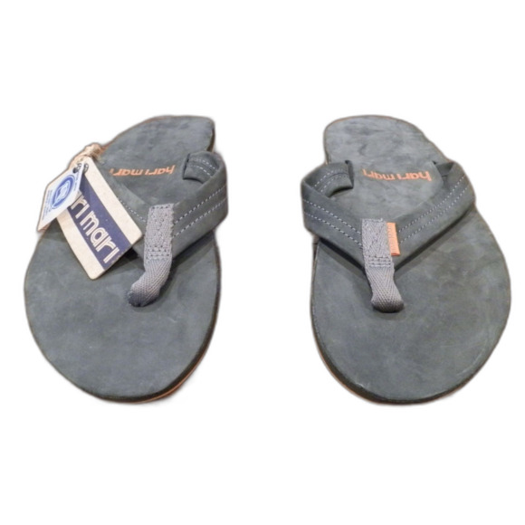 Hari Mari Men's Fields Charcoal Flip Flops Size 9 NWT READ - Picture 1 of 4